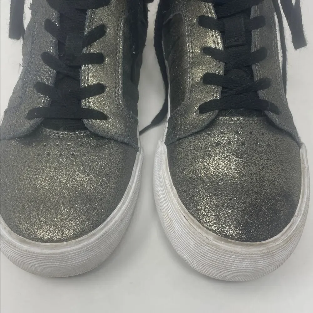 Supra Muska 001 Hightop Metallic Retro Skateboard Shoes Kid's 5/Women's 6.5